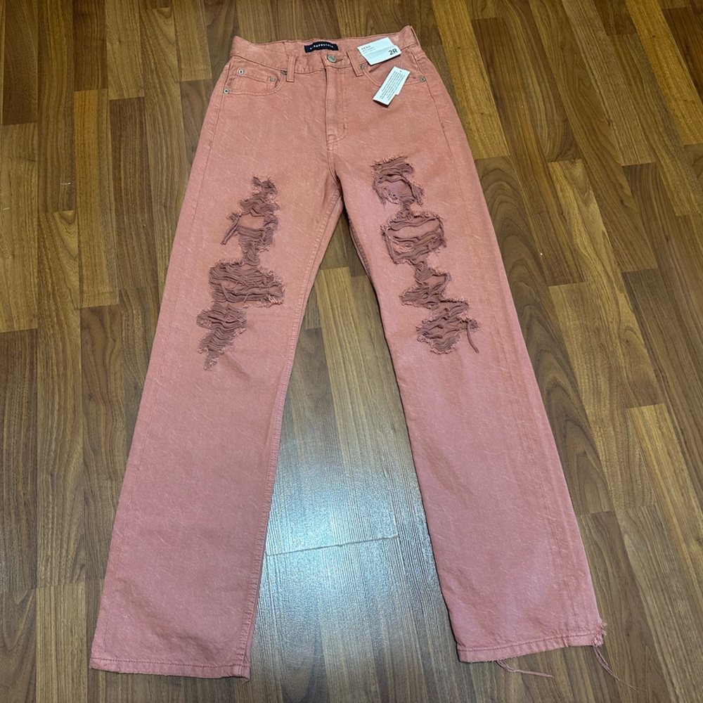 NWT 90s Baggy Distressed Colored Jeans- Aeropostale Size 2